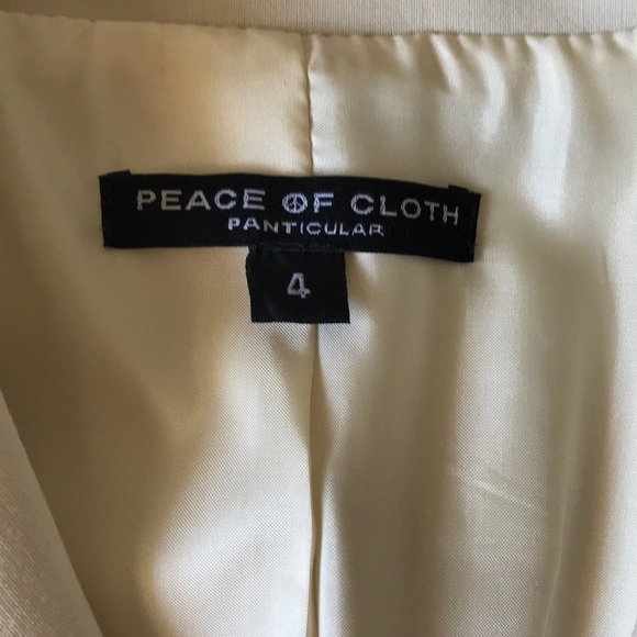 Peace of Cloth American made lined cream blazer NWOT - Picture 2 of 5
